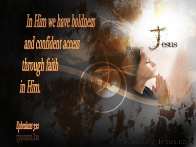 Ephesians 3:12 Access By Faith In Him (orange)